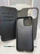 Mobling Apple iPhone 13 Pro Max 2 in 1 Black Wallet Case