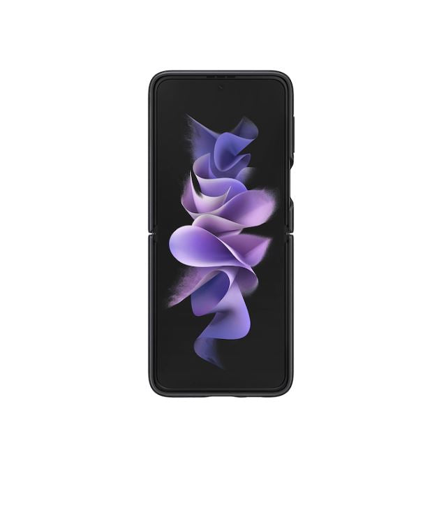 Samsung Galaxy Z Flip 3 5G Leather Cover Case - Black Genuine