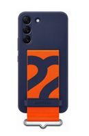 Samsung Galaxy S22+ Silicone Cover with Strap Navy