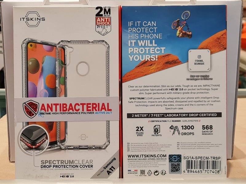 ITSKINS Samsung A11 Spectrum Clear Drop Protection Case