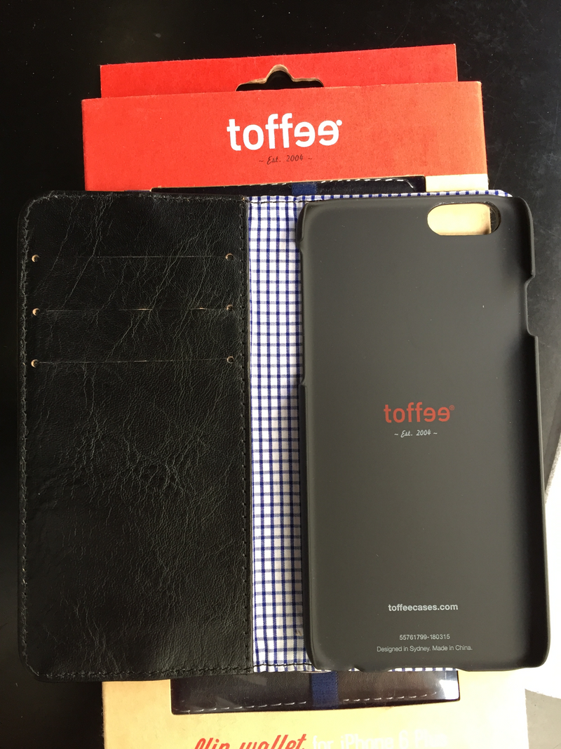 Toffee Flip Wallet Case for Iphone 6/6s Brand New !! Black