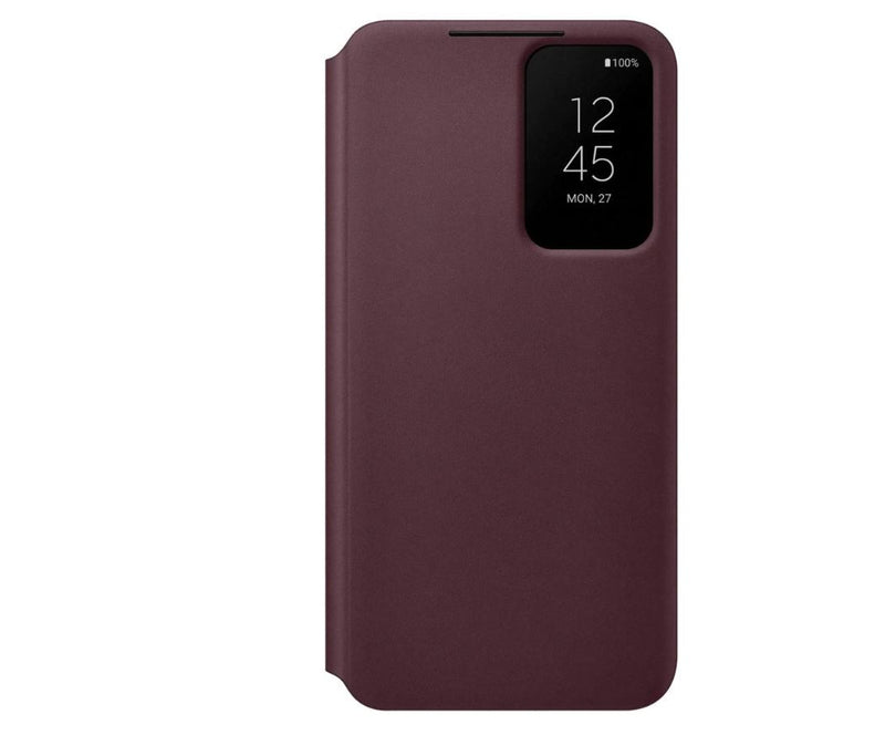 Samsung S22+ Smart Clear View Cover Burgundy GENUINE