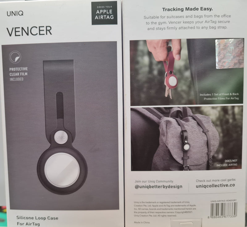 Uniq Vencer Silicone Loop Case Dark Grey for Apple Air Tag