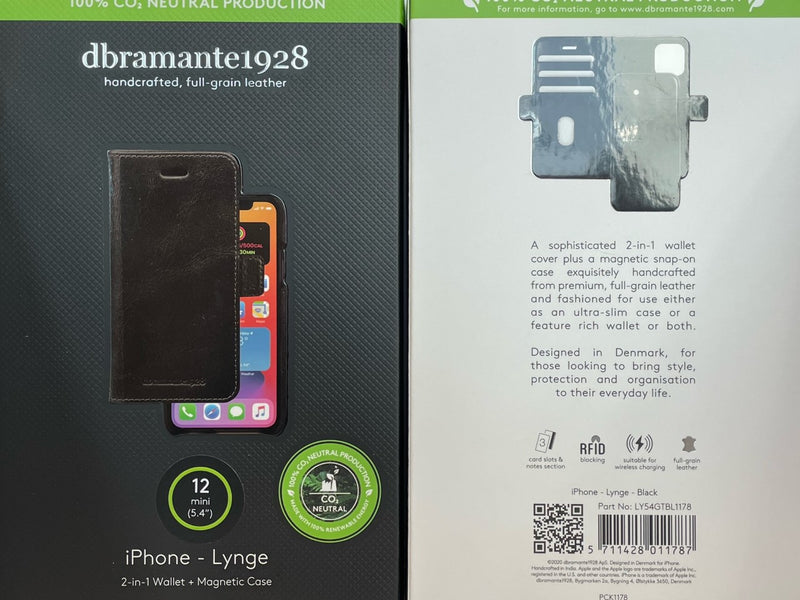 dbramante1928 Apple iPhone 12 Mini Lynge 2 in 1 Series Wallet + Magnetic Case