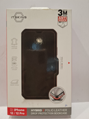 ITSKINS Apple iPhone 12 / 12 Pro Hybrid / Folio Leather BookCase Brown