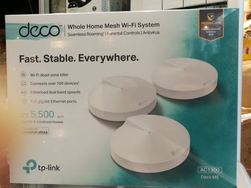 TP-Link 3-Pack Deco M5 AC1300 Whole Home Mesh WiFi System