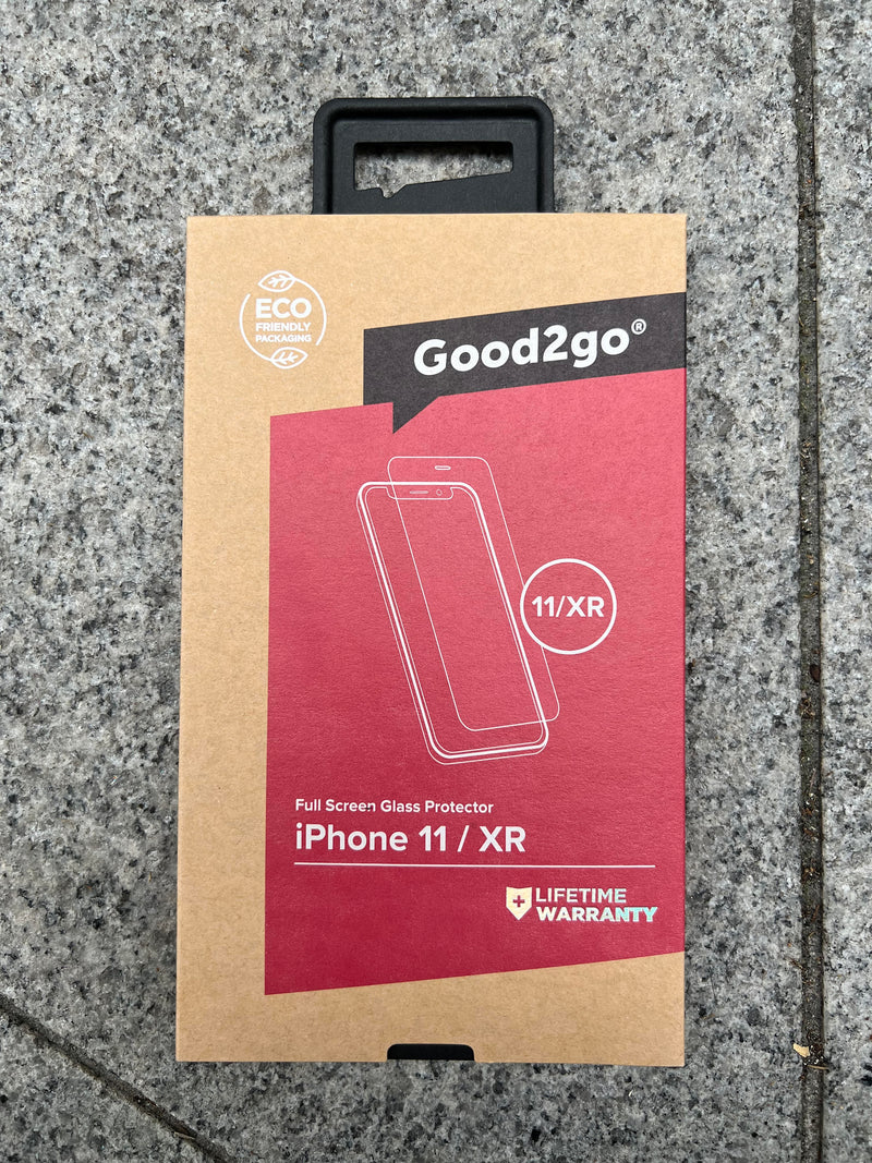 Good2Go Apple iPhone 11/XR Full Screen Glass Protector (2pcs)